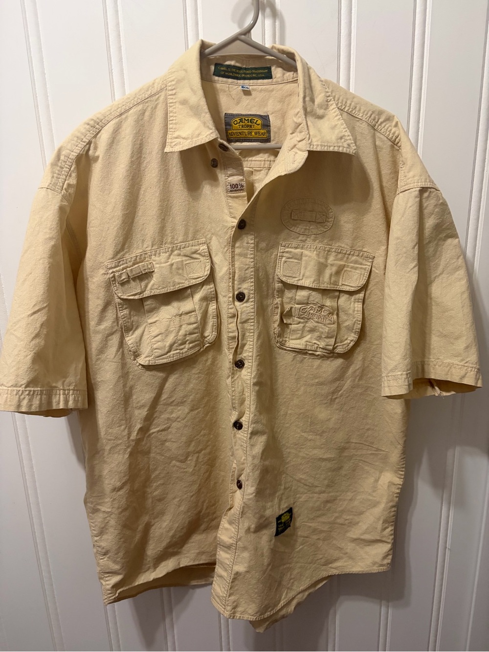 VTG Camel Trophy Adventure Wear Gorpcore Safari Utility Shirt Khaki 3XL